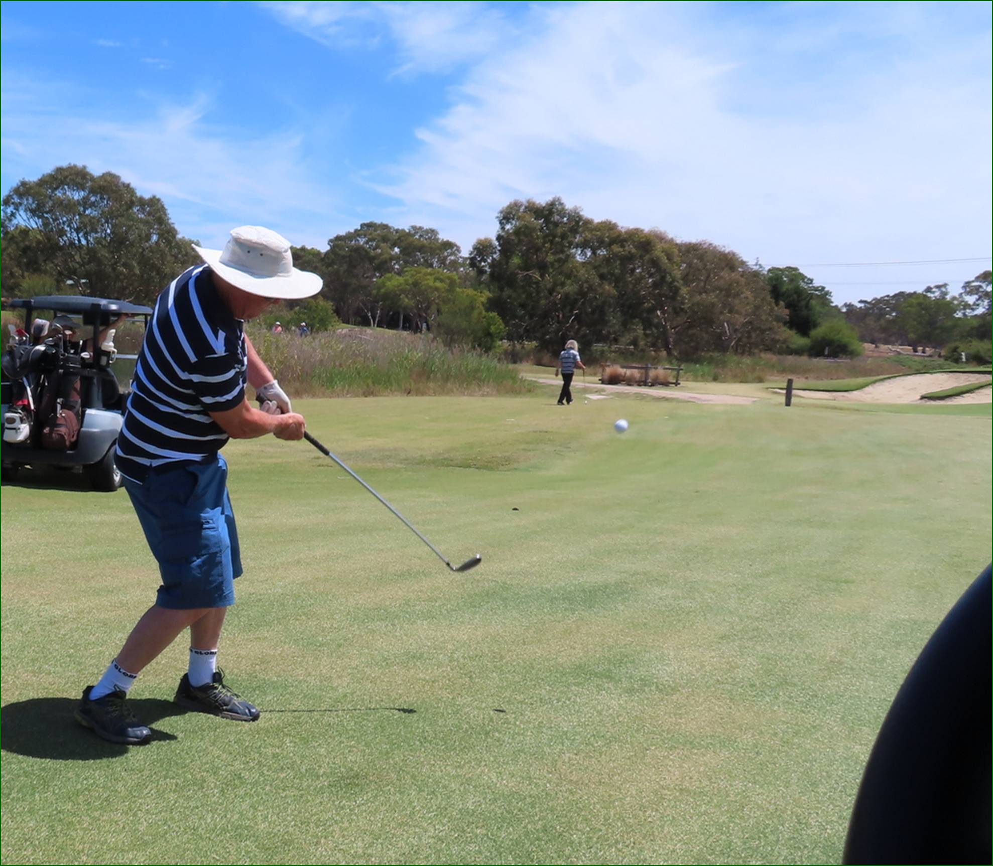 A person playing golf on a golf course

AI-generated content may be incorrect.